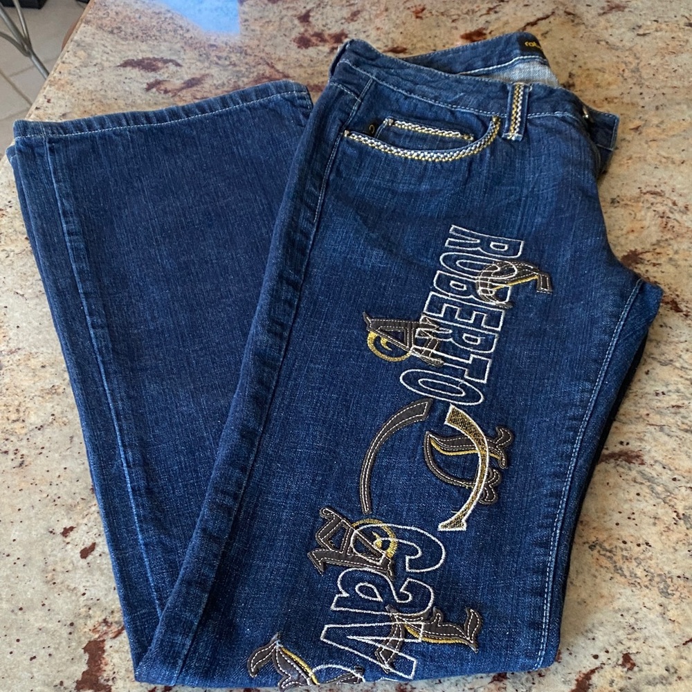 Roberto Cavalli Navy Bootcut Jeans - Picture 16 of 16
